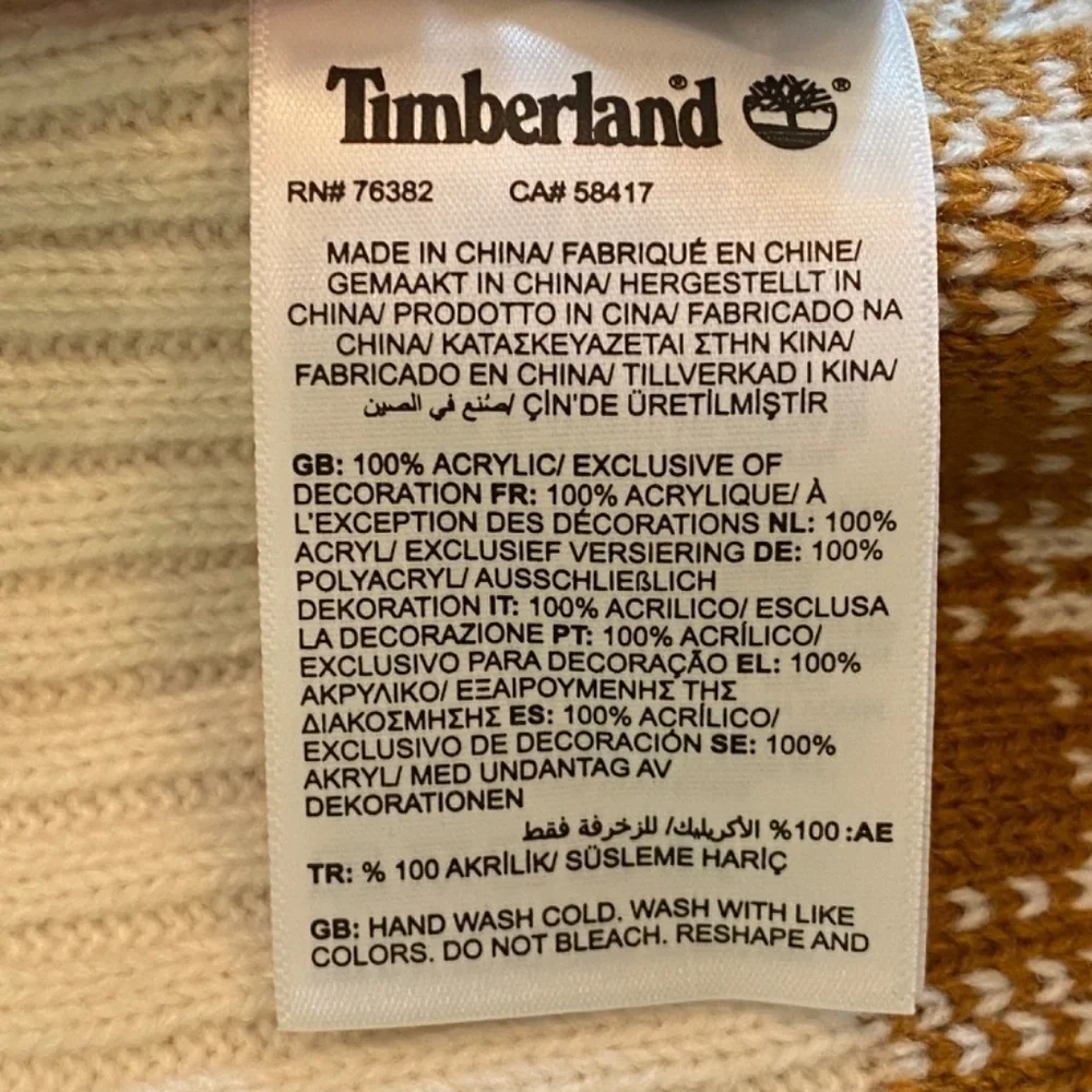 New! Timberland Tan and Cream Scarf wrap33889 NWT